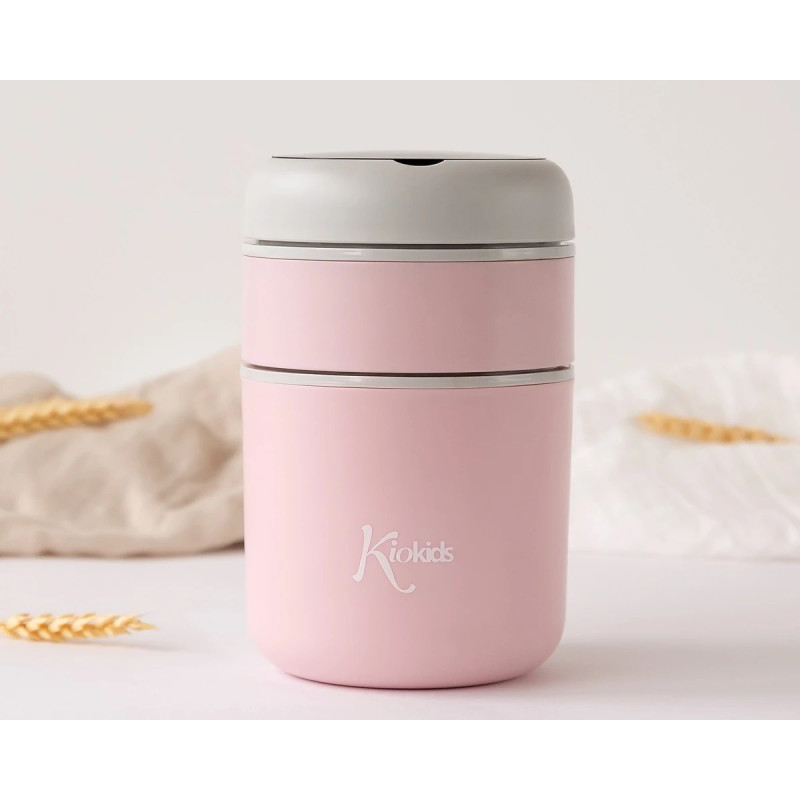 Termo 710ml acero inoxidable rosa-Kiokids
