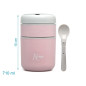 Termo 710ml acero inoxidable rosa-Kiokids