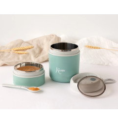Termo 710ml acero inoxidable salvia-Kiokids