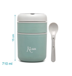 Termo 710ml acero inoxidable salvia-Kiokids