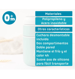 Termo 710ml acero inoxidable salvia-Kiokids