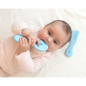 Set de peine y cepillo de cerdas naturales azul-Kiokids