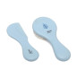 Set de peine y cepillo de cerdas naturales azul-Kiokids