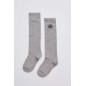 Calcetines largos gris pom pom-Ysabel Mora