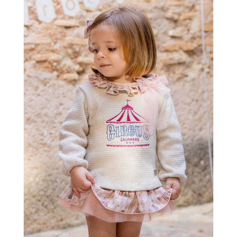 Conjunto Bebe Niña Pololo Mistral Rosa 11192 - Calamaro