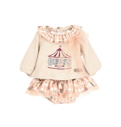 Conjunto Bebe Niña Pololo Mistral Rosa 11192 - Calamaro