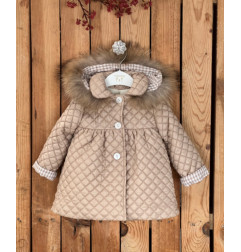 Chaquetón Acolchado PELO NATURAL-Valentina Bebés