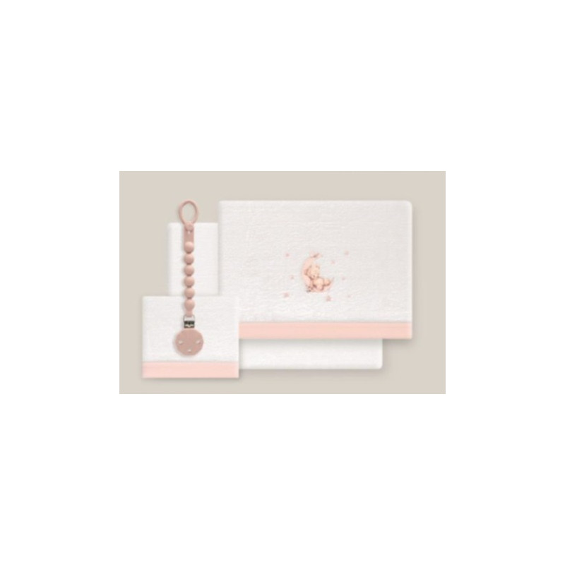 Pack Juego Sabana Cuna Coralina y Chupetero-Interbaby