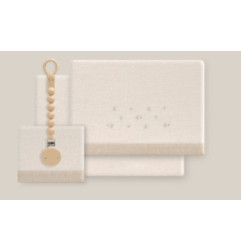 Pack Juego Sabana Cuna Coralina y Chupetero-Interbaby