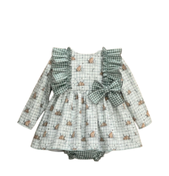 Vestido Ositos Colección Donatella interior forrado y culote-Valentina