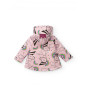 Cazadora impermeable con capucha para niña en rosa con estampado de unicornios-Tuc Tuc