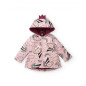 Cazadora impermeable con capucha para niña en rosa con estampado de unicornios-Tuc Tuc