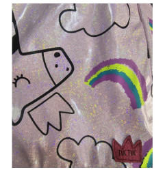 Cazadora impermeable con capucha para niña en rosa con estampado de unicornios-Tuc Tuc
