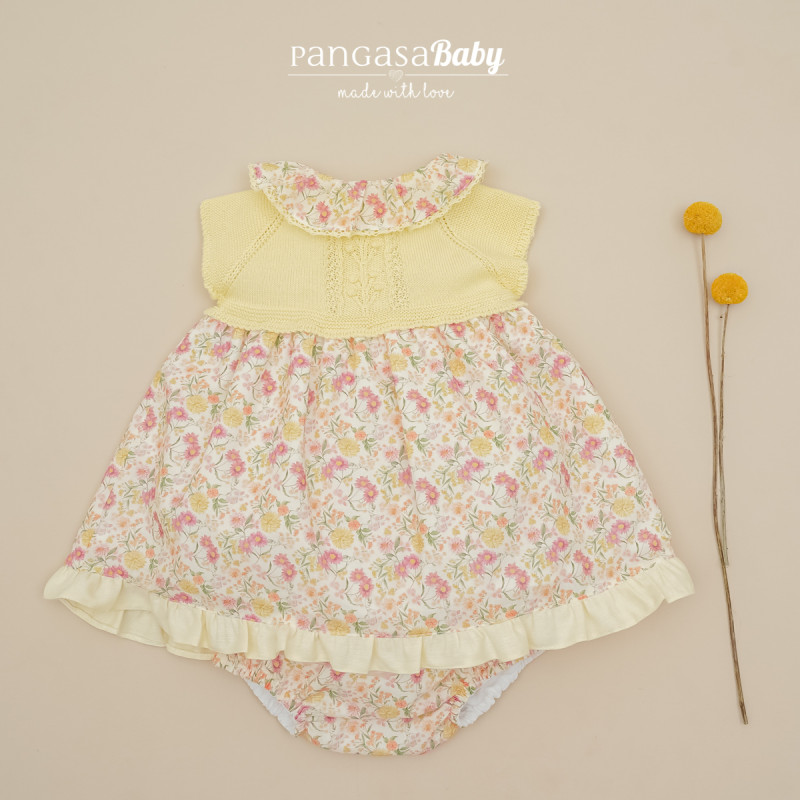 Vestido con braguita Punto y Telas Flores-Pangasa