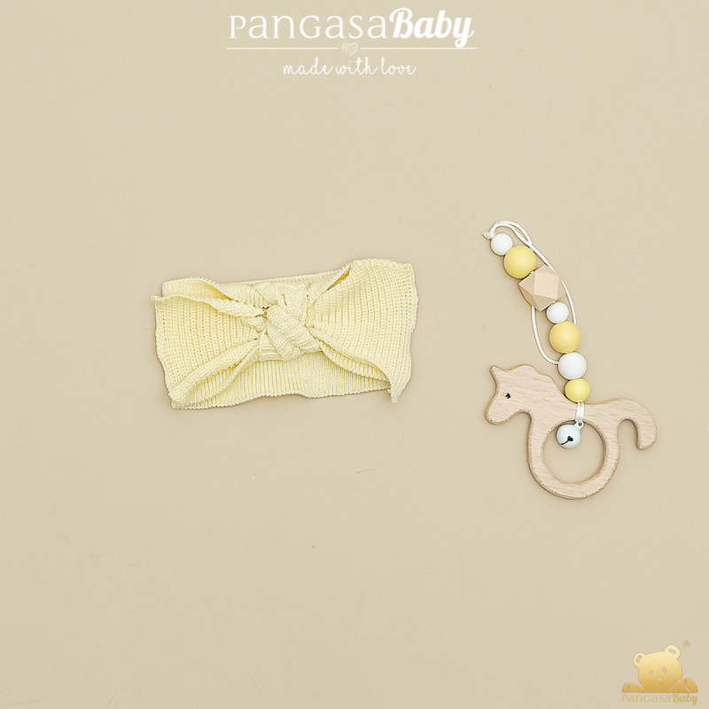 Diadema Elástica Amarillo-Pangasa Baby