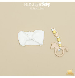 Diadema Elástica Marfil-Pangasa Baby