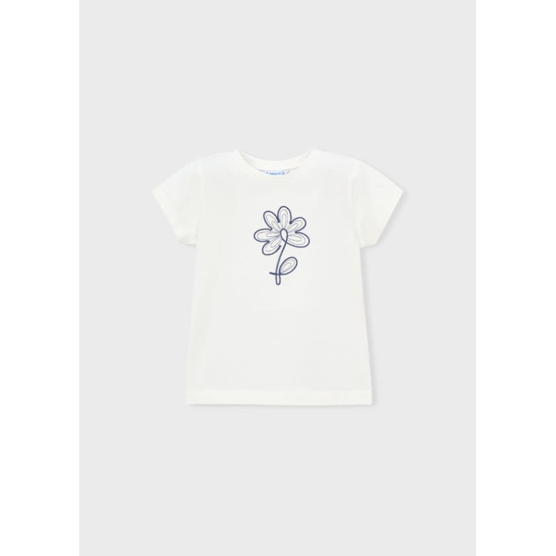 Camiseta básica flor niña-Mayoral