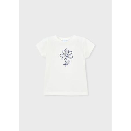 Camiseta básica flor niña-Mayoral