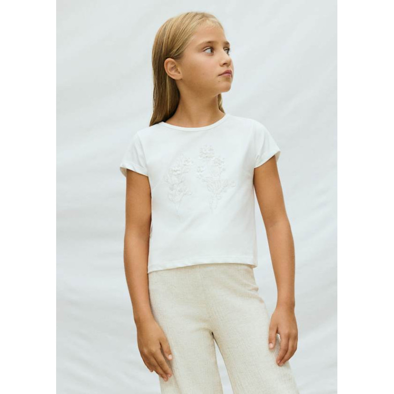 Camiseta con lino chica-Mayoral