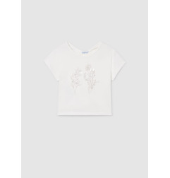 Camiseta con lino chica-Mayoral