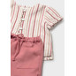 Conjunto pantalón corto y camisa de rayas recién nacido-Mayoral