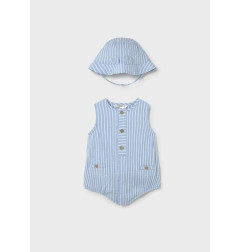 Pelele estampado con gorro recién nacido-Mayoral