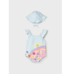 Bañador con gorro protección solar recién nacida HAWAII-Mayoral