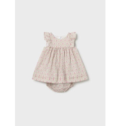 Vestido rizo con cubrepañal recién nacida TERRACOTA-Mayoral