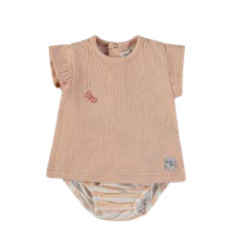Conjunto 2 piezas Bambula y Algodón bebé niña-Babybol