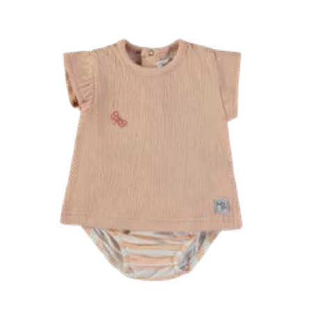 Conjunto 2 piezas Bambula y Algodón bebé niña-Babybol