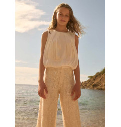 Conjunto pantalón lentejuelas niña-Abel & Lula