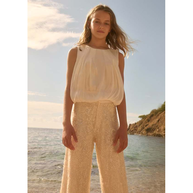 Conjunto pantalón lentejuelas niña-Abel & Lula