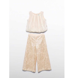 Conjunto pantalón lentejuelas niña-Abel & Lula