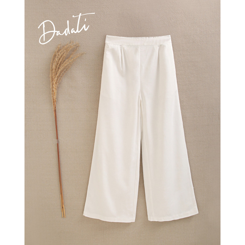 Pantalon de chica lino blanco-Dadati