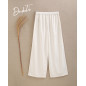 Pantalon de chica lino blanco-Dadati