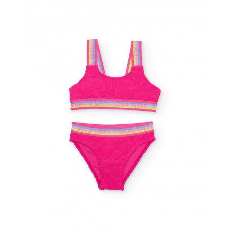 Bikini de niña de punto con relieve floral-Tuc Tuc