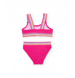 Bikini de niña de punto con relieve floral-Tuc Tuc