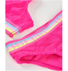Bikini de niña de punto con relieve floral-Tuc Tuc