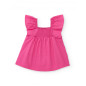 Vestido de niña de plana con cuerpo fruncido-Tuc Tuc