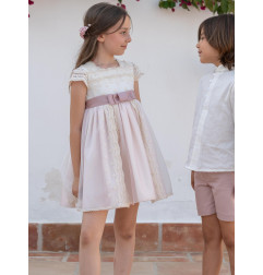 Vestido de Ceremonia y Arras niña LINA-EVA MARTINEZ ARTESANIA