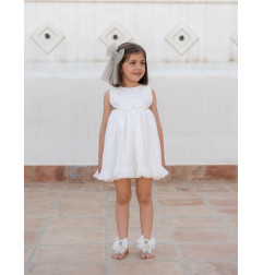 Vestido de Ceremonia y Arras niña MARTINA-EVA MARTINEZ ARTESANIA