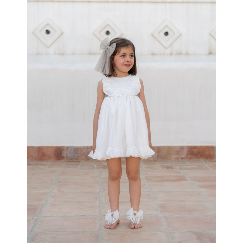 Vestido de Ceremonia y Arras niña MARTINA-EVA MARTINEZ ARTESANIA