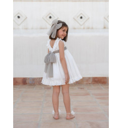 Vestido de Ceremonia y Arras niña MARTINA-EVA MARTINEZ ARTESANIA