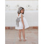 Vestido de Ceremonia y Arras niña MARTINA-EVA MARTINEZ ARTESANIA