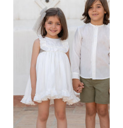 Vestido de Ceremonia y Arras niña MARTINA-EVA MARTINEZ ARTESANIA
