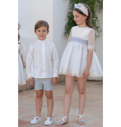 Vestido de Ceremonia y Arras niña MELISSA-EVA MARTINEZ ARTESANIA