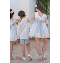 Vestido de Ceremonia y Arras niña MELISSA-EVA MARTINEZ ARTESANIA