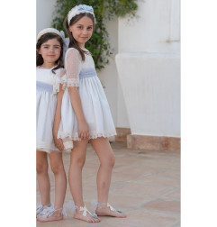 Vestido de Ceremonia y Arras niña MELISSA-EVA MARTINEZ ARTESANIA