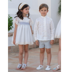 Vestido de Ceremonia y Arras niña MELISSA-EVA MARTINEZ ARTESANIA