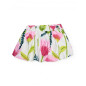 Falda de niña de plana con diseño floral-Tuc Tuc
